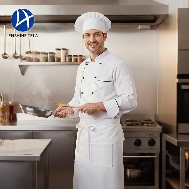 Negative Ion Fabric Chef'S Clothing for Modern Culinary Teams Negative Ion Fabric Chef'S Clothing for Modern Culinary Teams